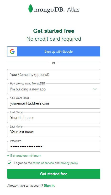 Hypotalks - Account creation details